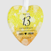 Elegant 13th Citrine Wedding Jubileum Ornament (voorkant)