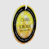 Elegant 13th Citrine Wedding Jubileum Ornament (voorkant)