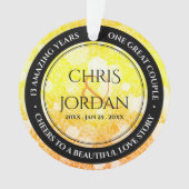 Elegant 13th Citrine Wedding Jubileum Ornament (voorkant)