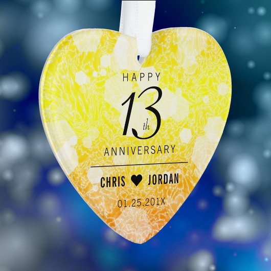 Elegant 13th Citrine Wedding Jubileum Ornament