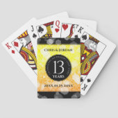 Elegant 13th Citrine Wedding Jubileum Pokerkaarten (Achterkant)