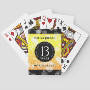 Elegant 13th Citrine Wedding Jubileum Pokerkaarten