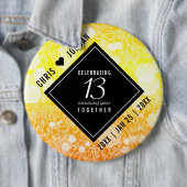 Elegant 13th Citrine Wedding Jubileum Ronde Button 6,0 Cm (In situ)