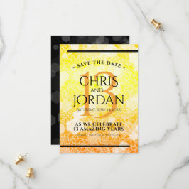 Elegant 13th Citrine Wedding Jubileum Save The Date