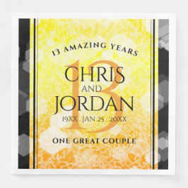 Elegant 13th Citrine Wedding Jubileum Servet