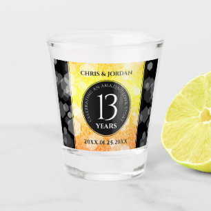 Elegant 13th Citrine Wedding Jubileum Shot Glas