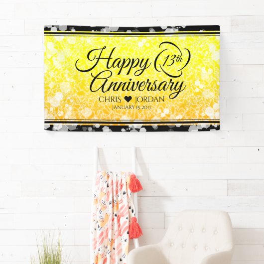 Elegant 13th Citrine Wedding Jubileum Spandoek (Insitu)