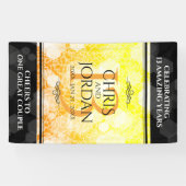 Elegant 13th Citrine Wedding Jubileum Spandoek (Horizontaal)