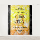 Elegant 13th Citrine Wedding Jubileum Wandkleed (Voorkant)