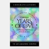 Elegant 14e Jubileum voor opalbruiloft Acryl Bord (Voorkant)