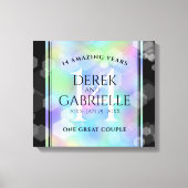 Elegant 14e Jubileum voor opalbruiloft Canvas Afdruk (Voorkant)