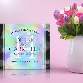 Elegant 14e Jubileum voor opalbruiloft Canvas Afdruk