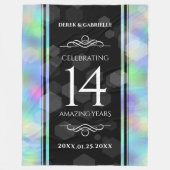 Elegant 14e Jubileum voor opalbruiloft Fleece Deken (Voorkant)