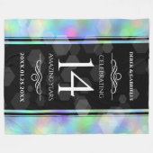 Elegant 14e Jubileum voor opalbruiloft Fleece Deken (Voorkant (Horizontaal))