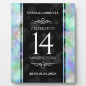 Elegant 14e Jubileum voor opalbruiloft Fotoplaat (Voorkant)