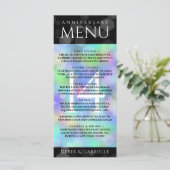 Elegant 14e Jubileum voor opalbruiloft Menu (Staand voorkant)