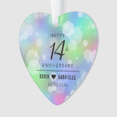 Elegant 14e Jubileum voor opalbruiloft Ornament (voorkant)