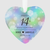Elegant 14e Jubileum voor opalbruiloft Ornament (voorkant)