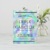 Elegant 14e Jubileum voor opalbruiloft Save The Date (Staand voorkant)