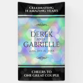 Elegant 14e Jubileum voor opalbruiloft Spandoek (Verticaal)