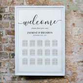 Elegant 15-tabel weddenschapenkaart poster