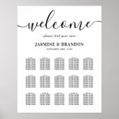 Elegant 15-tabel weddenschapenkaart poster (Voorkant)