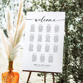 Elegant 15 tafels Welkom Zitplaatskaart Poster