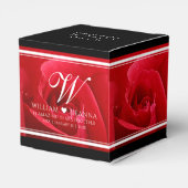 Elegant 15e 26e Roos Wedding Jubileum Bedankdoosjes (Achterkant)