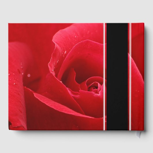 Elegant 15e 26e Roos Wedding Jubileum Gastenboek (Achterkant)