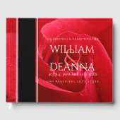 Elegant 15e 26e Roos Wedding Jubileum Gastenboek (Voorkant)
