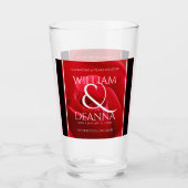 Elegant 15e 26e Roos Wedding Jubileum Glas (Voorkant)