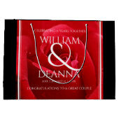 Elegant 15e 26e Roos Wedding Jubileum Groot Cadeauzakje (Achterkant)