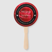 Elegant 15e 26e Roos Wedding Jubileum Handwaaier (Achterkant)