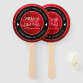 Elegant 15e 26e Roos Wedding Jubileum Handwaaier (Voorkant en achterkant)