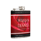 Elegant 15e 26e Roos Wedding Jubileum Heupfles (Rechts)