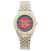 Elegant 15e 26e Roos Wedding Jubileum Horloge (Voorkant)