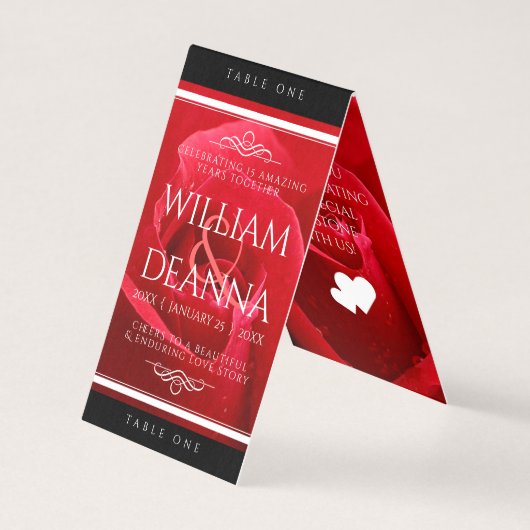 Elegant 15e 26e Roos Wedding Jubileum Kaart (Voorkant)