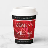 Elegant 15e 26e Roos Wedding Jubileum Papieren Bekers (Achterkant)