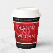 Elegant 15e 26e Roos Wedding Jubileum Papieren Bekers (Voorkant)