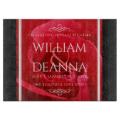 Elegant 15e 26e Roos Wedding Jubileum Snijplank (Voorkant)