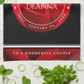 Elegant 15e 26e Roos Wedding Jubileum Theedoek (Gevouwen)