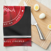 Elegant 15e 26e Roos Wedding Jubileum Theedoek (Quarter Fold)