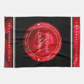 Elegant 15e 26e Roos Wedding Jubileum Theedoek (Horizontaal)