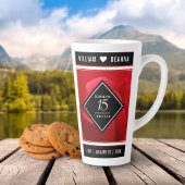 Elegant 15e Roos Wedding Jubileum Latte Mok