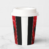 Elegant 15e Roos Wedding Jubileum Papieren Bekers (Rechts)