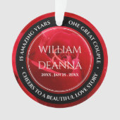 Elegant 15th 26th 36th Rose Wedding Anniversary Or Ornament (voorkant)