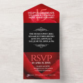 Elegant 15th Roos Wedding Jubileum Celebration All In One Uitnodiging (Binnen)