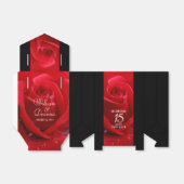 Elegant 15th Roos Wedding Jubileum Celebration Bedankdoosjes (Uitgevouwen)