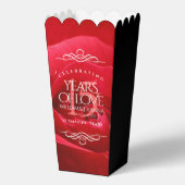 Elegant 15th Roos Wedding Jubileum Celebration Bedankdoosjes (Voorkant)