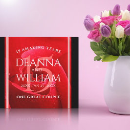 Elegant 15th Roos Wedding Jubileum Celebration Canvas Afdruk